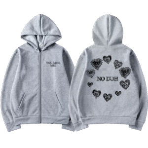 MISS ME ZIP HOODIE
